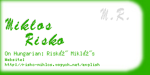 miklos risko business card